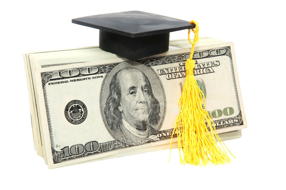 Graduation cap and money