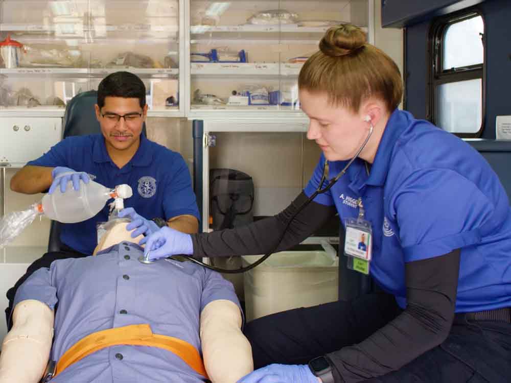 ems students with patient
