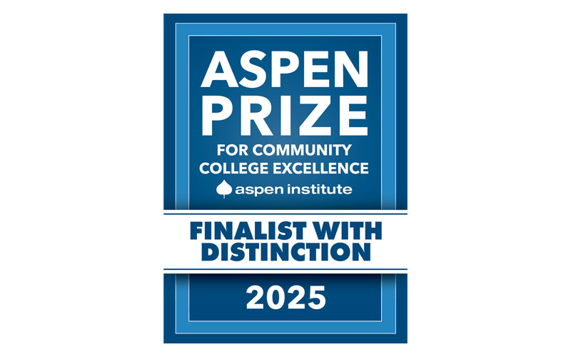 San Jacinto College News Graphic Aspen Finalist with Distinction